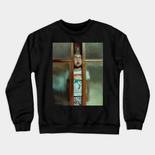 lil kid with tiger Crewneck Sweatshirt